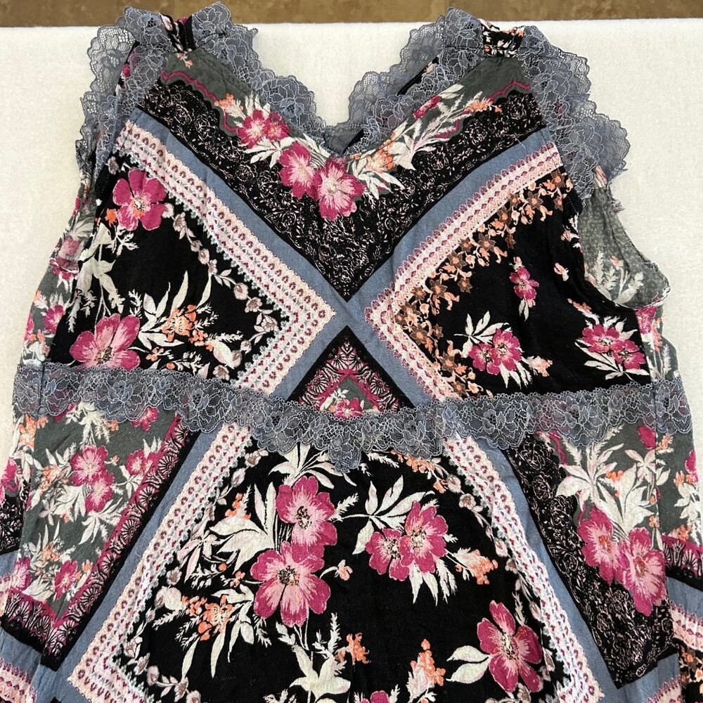 Free People Stevie Patchwork Lace Maxi Slip Dress Boho Large Light Festival - Picture 5 of 8